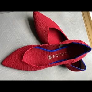 Rothy’s chili red points, 9.5